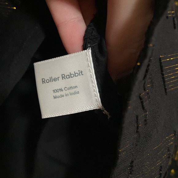 NWT Roller Rabbit Women’s Black & Gold Thread Shirt - Picture 8 of 8